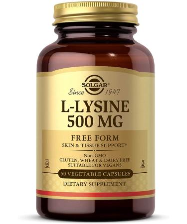 Solgar L-Lysine Free Form 500 mg 100 Vegetable Capsules