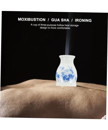 Homsfou 3 StK Moxibustion Cup - Portable Moxa Tools & Gua Sha Pot for Massage - Electric Moxibustion Device - Ceramic White | International Shipping Available - Buy Online on GoSupps.com
