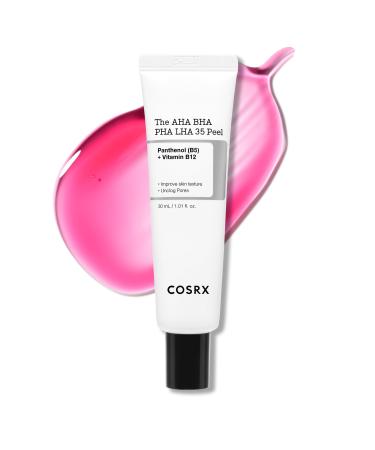 COSRX AHA BHA PHA LHA 35% Peel 1.01 fl. oz / 30 ml Chemical Exfoliating Peeling Gel for Dull Rough Oily skin with Clogged Pored & Dead Skin Cells Highly Concentrated