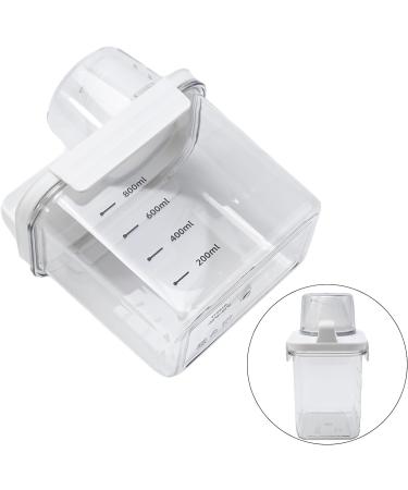Feegow 1Pc Transparent White Laundry Detergent Dispenser Airtight Detergent Dispenser Multi-Purpose Washing Powder Dispenser Washing(1100ML) - Buy Online on GoSupps.com