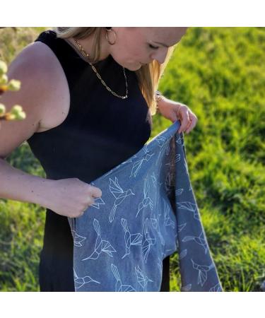 Hoppediz Elastic Baby Sling - 100% Organic Cotton Newborn Carrier (GOTS) - Hummingbirds - 4.60m - Shop Internationally - Buy Online on GoSupps.com