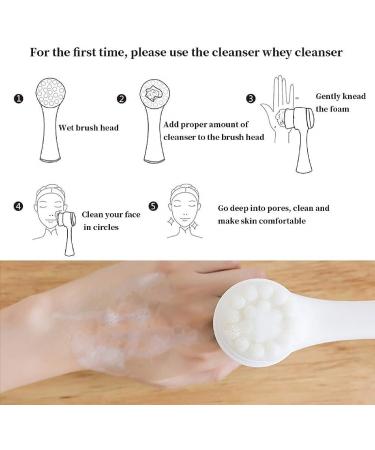 Manual Facial Cleansing Brush for All Skin Types - Blue - Buy Online on GoSupps.com