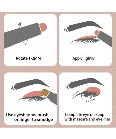 MEICOLY Creamy Eyeshadow Stick Matte Waterproof Eye Brightener Pencil - 105 Caramel - Buy Online on GoSupps.com