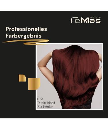 Femmas Professional Dark Blonde Red Copper Hair Color 6.64 | Argan Oil & Keratin | 100ml Permanent Hair Dye for Radiant Long-Lasting Color - Buy Online on GoSupps.com