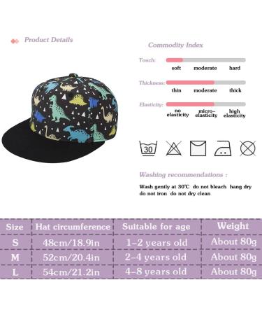 XYIYI Kids Cotton Baseball Cap | Adjustable Sun Hat for Boys 4-8 Years | Dinosaur Trucker Sport Visor Cap - Buy Online on GoSupps.com
