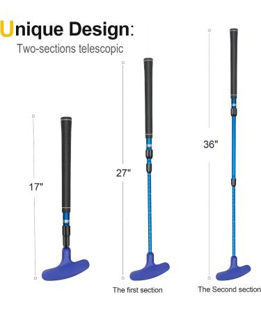 ToVii Adjustable Golf Putter with Nitrile Rubber Top - Left & Right Handed, Sturdy Aluminum Shaft - Blue - Buy Online on GoSupps.com