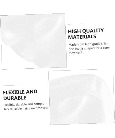 FRCOLOR Dyeing Cap Hair Dyeing Decolorante Para Tools Colouring Colour Caps Metal Cap Frosting Hair Bleaching Cap Marking Salon Silicone Dye Cap Hair Colour Baked Oil Cap Main White - Buy Online on GoSupps.com