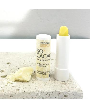So'Cacao Organic Lip Balm - with Shea and Cocoa Butters - 3.7g - PROPOS'NATURE - Buy Online on GoSupps.com