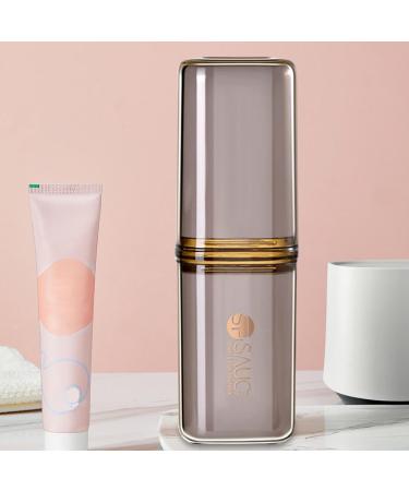 Travel Toothbrush Case - Portable Toothbrush Holder & Large Capacity Toothpaste Case for Business Trips Camping & Outdoor Use - Buy Online on GoSupps.com