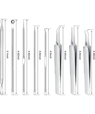 JCIW Blackhead Remover Tool Kit - Stainless Steel Professional Acne Extractor Set for Blackheads, Pimples, and Blemishes - Silver - Buy Online on GoSupps.com