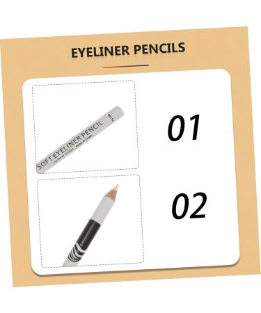 Healeved 48 Pcs Lying Silkworm Eyeliner Glitter Highlighter Waterproof Eyeliner Pen Eyebrow Pencil Wood White - Buy Online on GoSupps.com