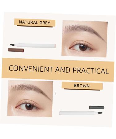 HAPINARY 4pcs Four Forked Eyebrow Pencil Anti-perspiration Eyebrow Pens Four-head Eyebrow Pens Cosmetic Abs - Buy Online on GoSupps.com