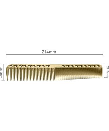 Nicoone Professional Hair Combs Aviation Aluminum Metal Cutting Comb Hairdressing Comb Salon Comb Master Barber Comb for Cutting and Hair Styling (8.4x1in Gold) 1 Count (Pack of 1) Gold - Buy Online on GoSupps.com