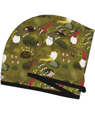 Gnomes Playing in the Garden Microfiber Hair Towel | Soft Super Absorbent Coral Velvet Hair Wrap for Women - Quick Dry Cap for Long Curly & Thick Hair - Buy Online on GoSupps.com