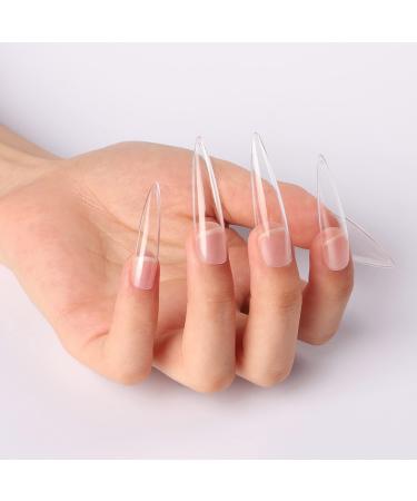 Wellquinn XXL Stiletto Nail Tips Full Cover Stiletto Nail Tips for Acrylic Nails Clear Stiletto Press on Fake Nails False Nail Tips with Box for Manicure Salon and DIY Nail Art 360PCS 12 Sizes XXL Stiletto Nails 360pcs - Buy Online on GoSupps.com
