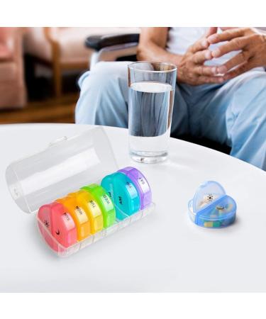 SUKUOS 7 Day Tablet Dispenser with Lockable Lid for Elderly, Alzheimer's & Dementia Patients - White - Buy Online on GoSupps.com