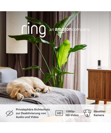 Ring inner camera (Indoor Camera 2nd Gen.) |Monitoring camera for the interior1080p HD video privacy protection protection WiFi ideal for pets for self-installation |3 security cameras only white 3 cameras