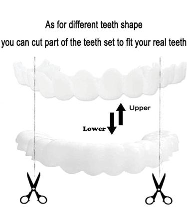 Giural Veneer Snaps Teeth - 2 Pairs of Instant False Teeth for Men & Women | Immediate Prostheses for a Perfect Smile - Buy Online on GoSupps.com