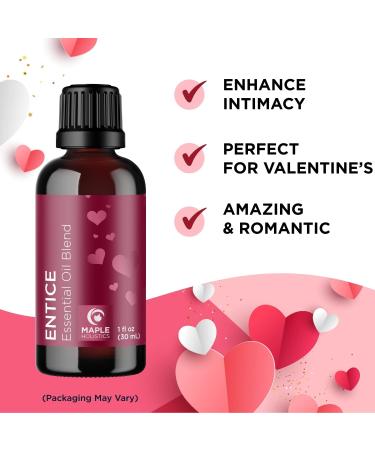 Entice Essential Oil Blend for Couples - Lavender, Palmarosa, Clary Sage & Ylang-Ylang Aromatherapy Oils - Ignite Romance - Buy Online on GoSupps.com