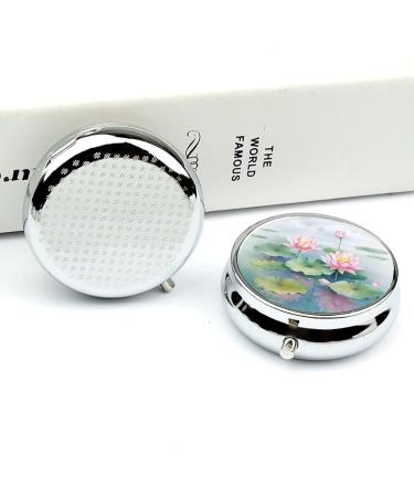 Buy Lotus Flowers Travel Pill Box | 3 Compartment Portable Pill Organizer for Purse & Pocket - Buy Online on GoSupps.com