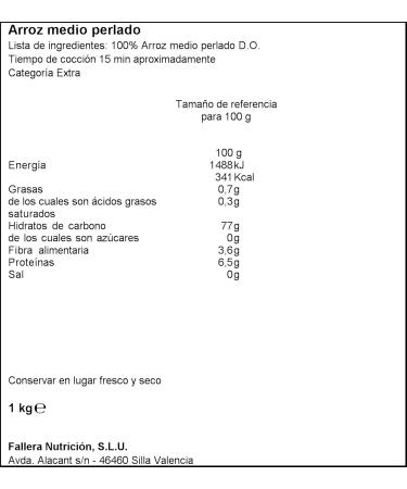 La Fallera Paella Rice DO Valencia - 1 Kg (Pack of 6) | Premium Authentic Spanish Rice for Perfect Paella | International Shipping Available - Buy Online on GoSupps.com