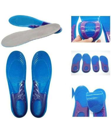 Unisex Orthotic Silicone Gel Shoes Insoles Shock Absorbing Full Length Pair of Boots & Sports Shoe Massaging Feet Shoe Inserts (Medium Size UK 6 to 8)
