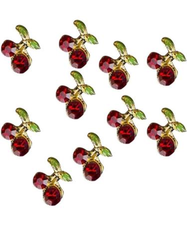 Accessories Nail Supplies Jewelry 3D Charms Nails Decoration Cherry pattern Rhinestones Nails Art - Buy Online on GoSupps.com