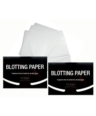 2 Pks FRAGRANCE-FREE Unscented Natural Abaca Blotting Paper - 100 Oil Blotting Sheets - Makeup Friendly UNISEX Oily Skin Shine Blotter Photography Zoom Meetings Travel Gym School - MADE IN TAIWAN