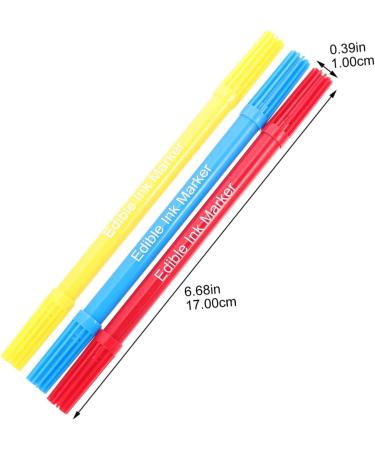 Mikinona 3pcs Baking Pen Gummy Foods Baking Marker Pen Dual Pens for Cookie Decorating Edible Color Pens Eggs Painting Drawing Pen Edible Color Markers Red Pen Plastic Bicuspid Tool - Buy Online on GoSupps.com