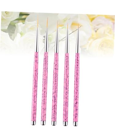 FRCOLOR 5 Piece Set Nail Art Liner Brush Polish Brush Pen Tools Nail Brush Kit Nail Polish Drawing Pen Nail Art Tools Nail Art Pen Painted Pen Pull Set Pink - Buy Online on GoSupps.com