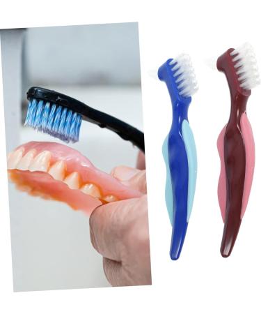 Plafope 4-Piece Prosthesis Toothbrush Set | Double-Sided Cleaner for Braces & Prostheses | Travel-Friendly Brush - Buy Online on GoSupps.com