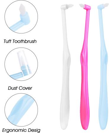 Sibba 6 Pack Tufted Brush - Soft Dental Orthodontic Toothbrush Set for Detail Cleaning - Compact Interdental Interspace Brush - Multicolor - Buy Online on GoSupps.com