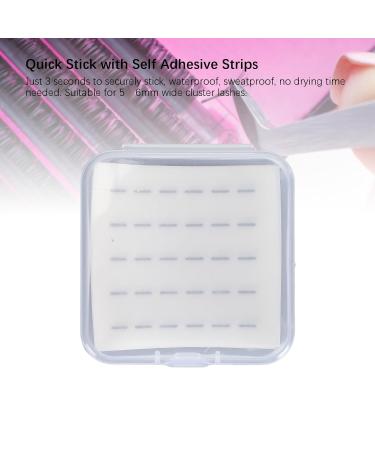 Eyelashes Adhesive Strips - Self Sticking Lashes Glue Skin Friendly Quick Stick 8 Sheets for Makeup Supplies (Black) - International Shipping Available - Buy Online on GoSupps.com