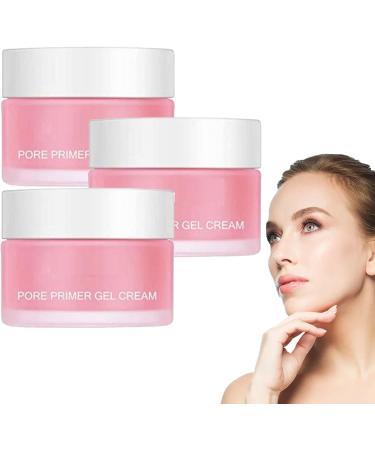 Smooth, Shrinkage Pores Cream Gel, Pore Primer Gel Cream, Invisible Pore Face Primer Gel Cream, Long-Lasting Makeup with Moisturizing and Brightening Effects (3PC)