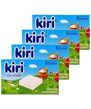 Kiri Fresh Cream & Milk 6 Cube Cheese, 4 x 108 g