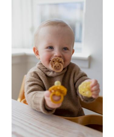 BIBSS Boheme Schnuller 2 Pack - BPA-Free Natural Rubber Nipple Kirsch Shape 0-6 Months Made in Denmark Desert Sand & Honey Bee - Buy Online on GoSupps.com
