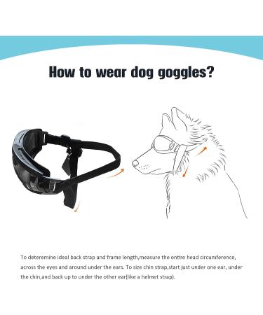 PEDOMUS Dog Sunglasses - Adjustable Strap for Travel & Skiing | Anti-Fog Dog Snow Goggles for Medium to Large Dogs - Black - Buy Online on GoSupps.com