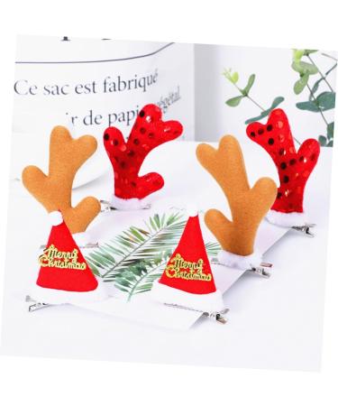 ABOOFAN 12 Pairs Kids Barrettes for Hair Christmas Hair Clips Christmas Barrette Colored Bobby for Hair Reindeer Antler Headband Kids Christmas Hair Clip Crystal Hair Girl Child Pin - Buy Online on GoSupps.com