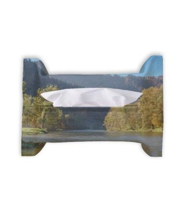 River Mountain Hill Forest Reflection Water Paper Towel Facial Tissue Bag Napkin Bumf