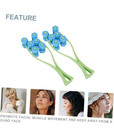 minkissy Facial Roller Facial Tool Face Massaging Tool Skincare Tool Skin Care Tools for Face Facial Lifting Tool Face Exerciser Hand Tools Beauty Tools Men and Flower Shape Assorted Color 2 21X7cm - Buy Online on GoSupps.com