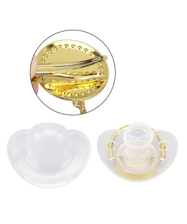 Buy Golden Silicone Baby Pacifier with Rhinestone Nipple - Perfect for Bathing | International Shipping - Buy Online on GoSupps.com
