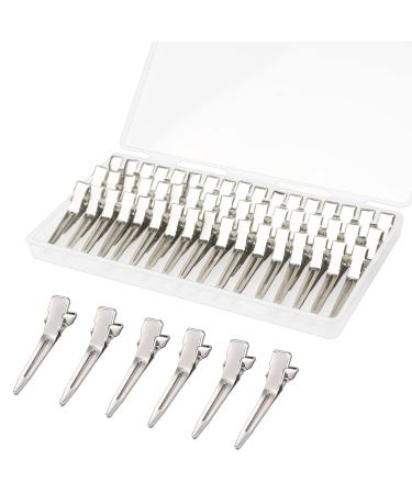 60 Pcs Metal Duck Billed Hair Clips for Women Styling Sectioning Gingbiss 1.77" Silver Hairdressing Single Prong Curl Clips with Storge Box Alligator Clips Hair Pins for Hair Salon Barber DIY - Buy Online on GoSupps.com