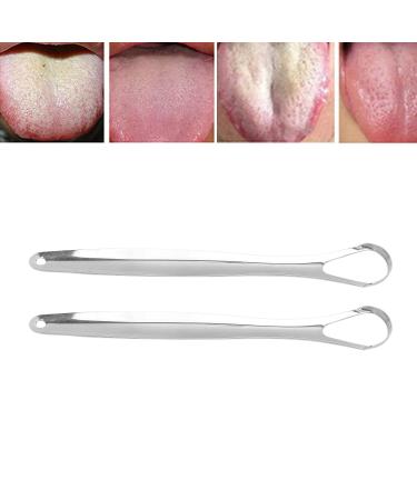 2-Piece Portable Stainless Steel Tongue Scrapers for Adults - Reusable Breath Freshener - Buy Online on GoSupps.com
