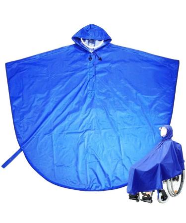 Waterproof Wheelchair Poncho Cover Full Body Coverage Reusable Wind Proof Cape with Hood for Mobility Scooter Wheelchairs