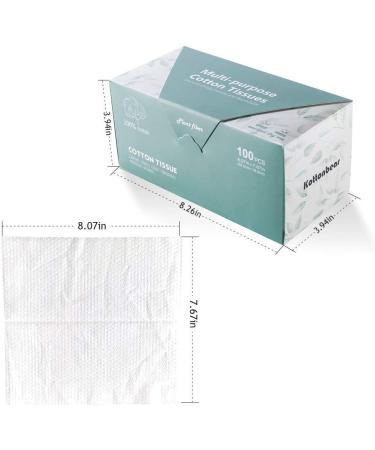 Kottonbear Facial Cotton Tissue 100Pcs - Ultra Soft Face Towels for Sensitive Skin - Disposable Makeup Remover and Baby Washcloths - Buy Online on GoSupps.com