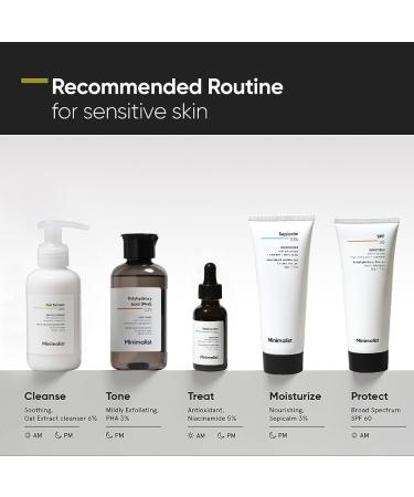 Mini.malist Gentle Face Wash - 6% Oat Extract & Hyaluronic Acid for Sensitive Skin | Sulphate-Free Non-Drying Fragrance-Free (120 ML - Buy Online on GoSupps.com