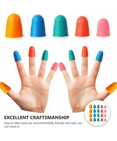 Beaupretty 20pcs Silicone Finger Cots - Wear-Resistant Finger Sleeves & Protectors for Guitar - Assorted Colors - 2.4x1.9cm - Buy Online on GoSupps.com
