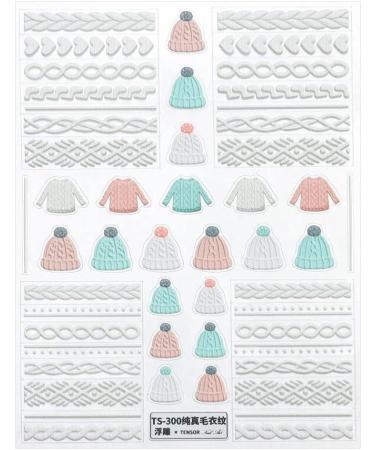 5D Beauty Tools Embossed Decal Nail Art Decoration Nail Enhancement Sticker False Nail Sticker Embossed Nail Paste(Type L) - Buy Online on GoSupps.com