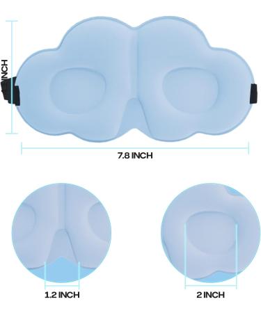 MadebyGNL 3D Contoured Sleep Mask | Soft Silky Blindfold for Side Sleepers | Adjustable Strap | Blue | Great Gift for Men, Women, Kids - Buy Online on GoSupps.com