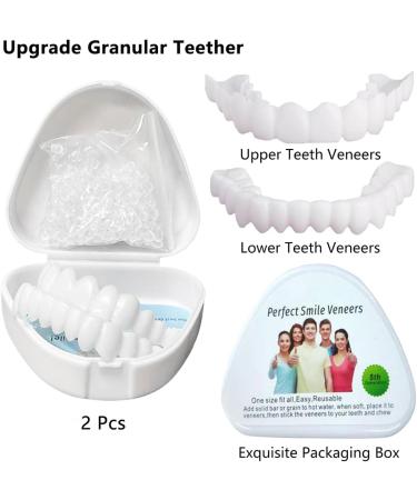Dazluxe Perfect Veneers - 2 Pairs of Instant Cosmetic Tooth Coverage for Top & Bottom | Temporary Tooth Whitening Solutions - Buy Online on GoSupps.com